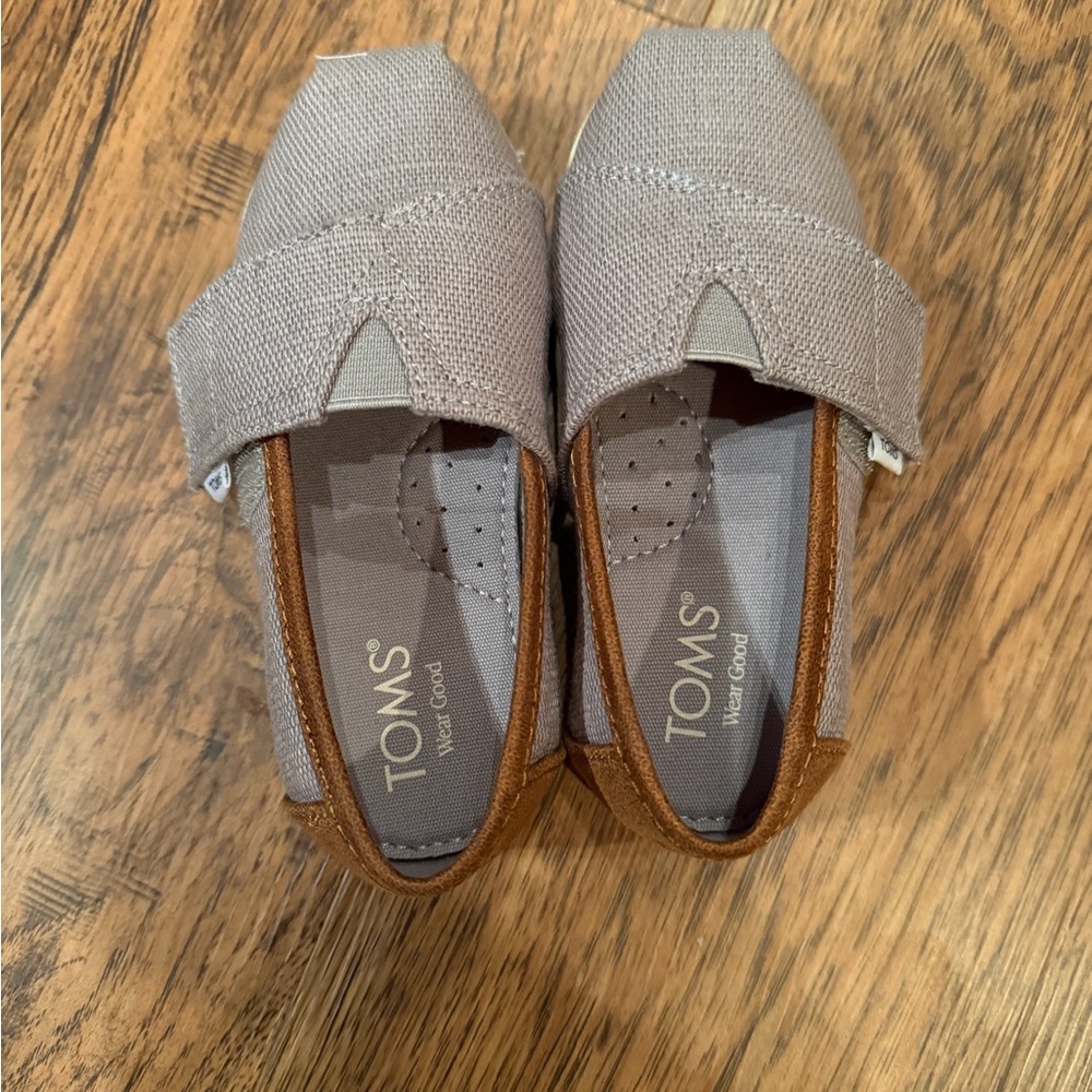TOMS Gray and Brown toddler Shoes